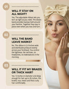 100% Mulberry Silk Sleep Bonnet with Adjustable No-Slip Ribbon Tie